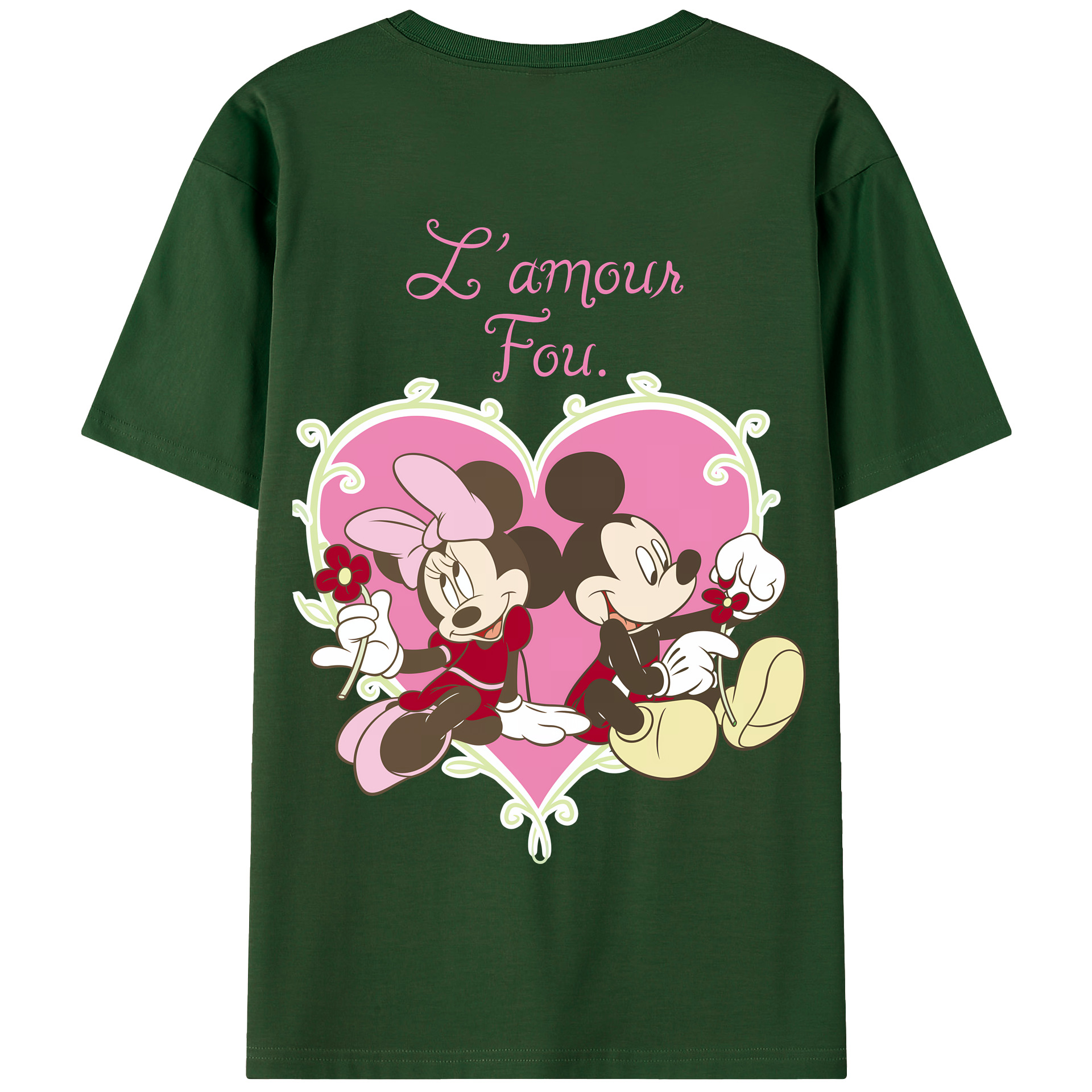 （画像用） ミッキーマウス Mickey Mouse 綿100％半袖Tシャツ（背面プリント）